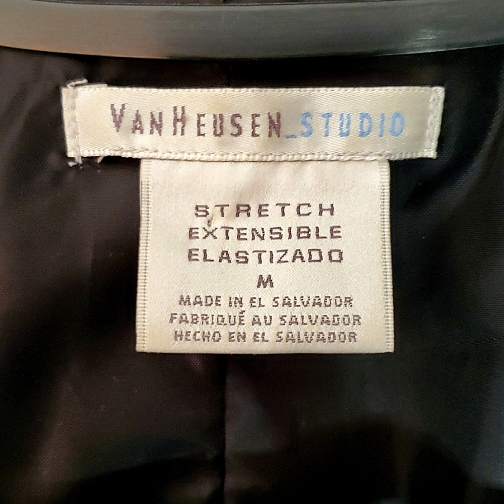 Van Heusen Studio Stretch Brown Plaid Ladies Vest - Medium - Picture 5 of 14